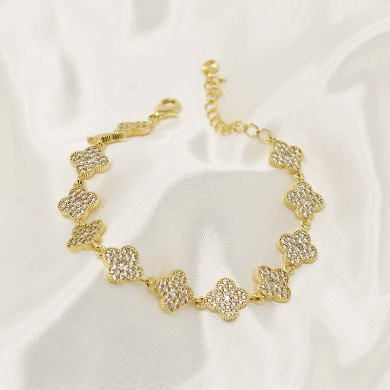 Clover zirconia bracelet