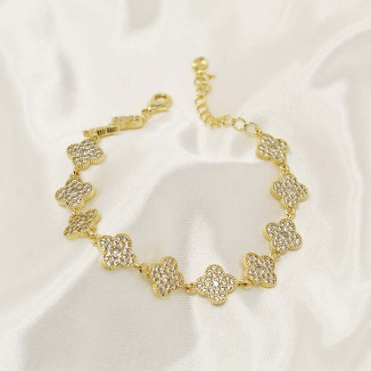 Clover zirconia bracelet