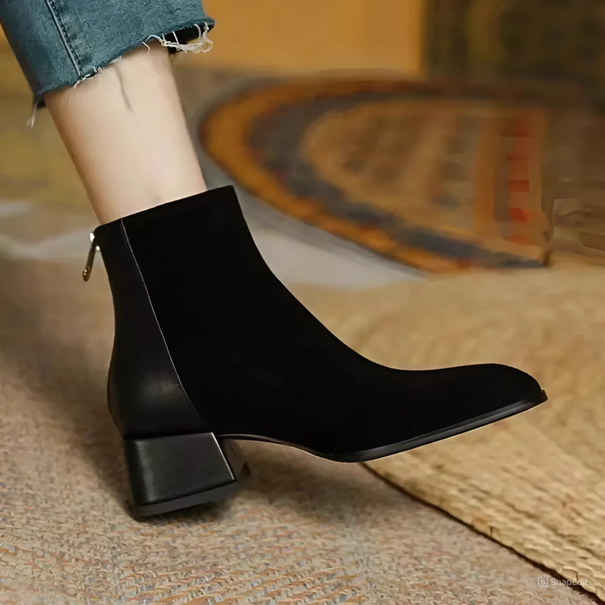 Leather and suede heeled boots | Vanco™